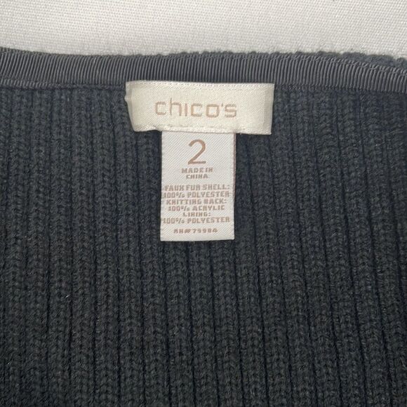 Chicos faux fur vest size 2 - Picture 7 of 8